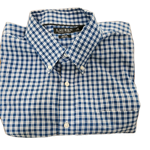 Lauren Ralph Lauren Shirt Black Label Mens 18/34-35 Button Up Slim Fit Non Iron - Picture 3 of 10